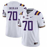 LSU Tigers 70 Edward Ingram White Nike College Football Jersey Dzhi,baseball caps,new era cap wholesale,wholesale hats